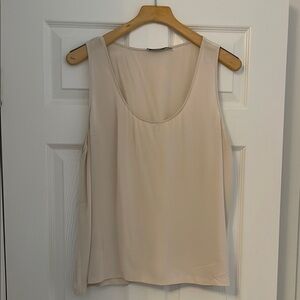 MM LaFleur Ivory Washable Silk Tank